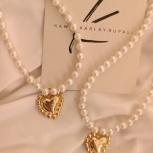 pearl heart necklace