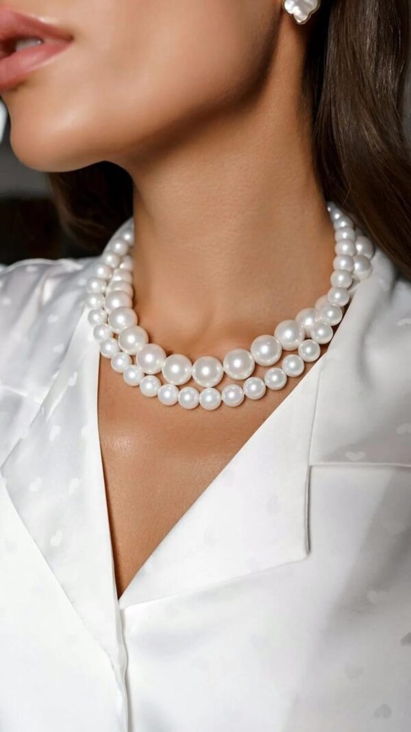 double layer pearl necklace