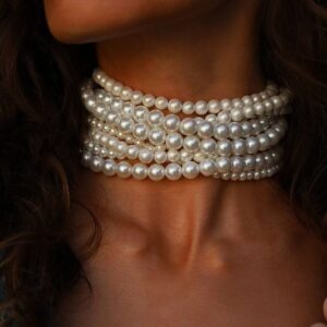 8 layered pearl necklace