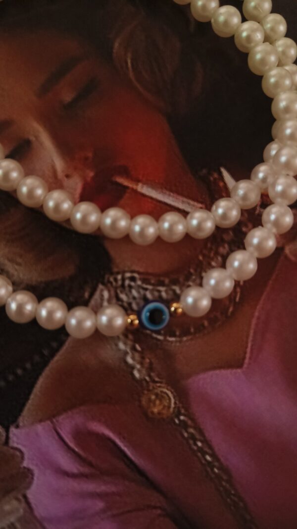 Evil Eye Pearl Necklace