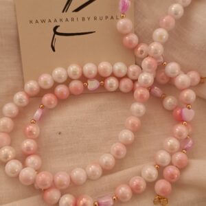 Pink marble necklace combo